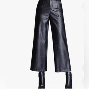 Faux leather palazzo pants!